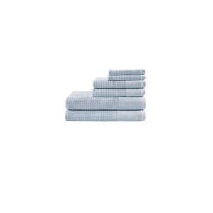 Madison Park Spa Waffle Jacquard Luxury Combed Cotton 6-Pc. Bath Towel Set
